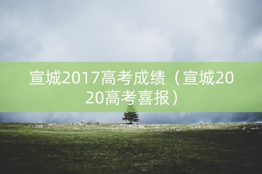 宣城2017高考成绩（宣城2020高考喜报）