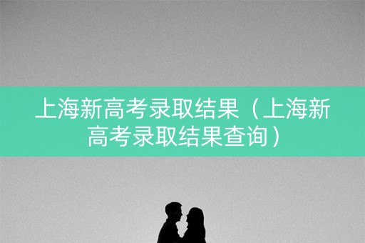 上海新高考录取结果（上海新高考录取结果查询）