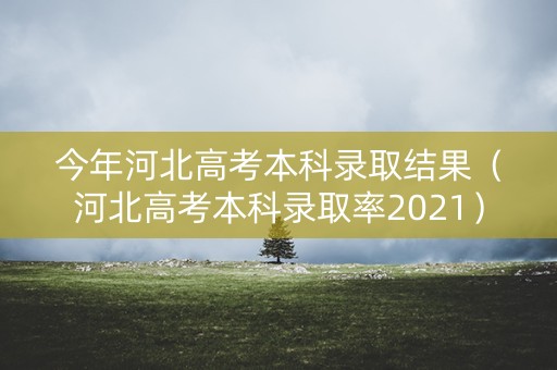 今年河北高考本科录取结果（河北高考本科录取率2021）