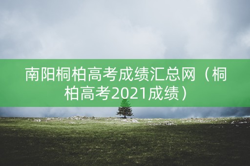 南阳桐柏高考成绩汇总网（桐柏高考2021成绩）