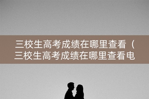 三校生高考成绩在哪里查看（三校生高考成绩在哪里查看电子版）