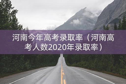 河南今年高考录取率（河南高考人数2020年录取率）