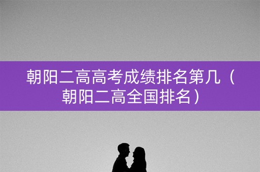朝阳二高高考成绩排名第几（朝阳二高全国排名）