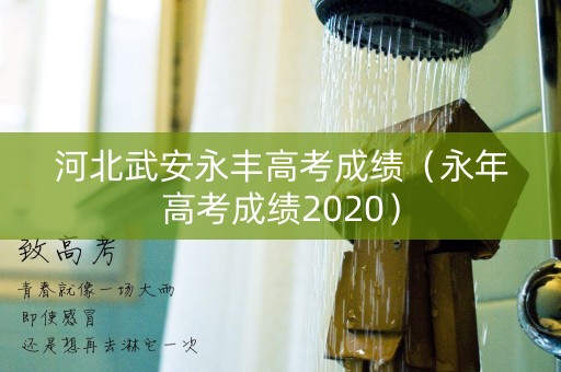 河北武安永丰高考成绩（永年高考成绩2020）