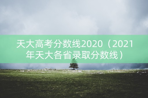 天大高考分数线2020（2021年天大各省录取分数线）