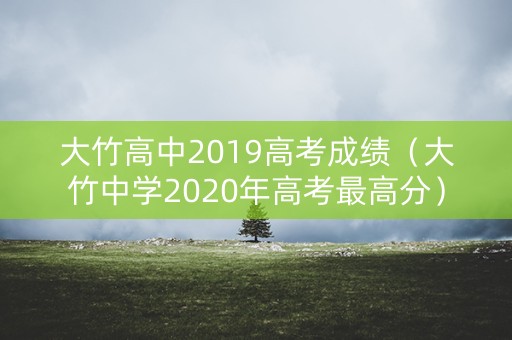 大竹高中2019高考成绩（大竹中学2020年高考最高分）