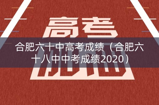 合肥六十中高考成绩（合肥六十八中中考成绩2020）