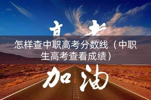 怎样查中职高考分数线（中职生高考查看成绩）
