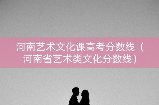 河南艺术文化课高考分数线（河南省艺术类文化分数线）