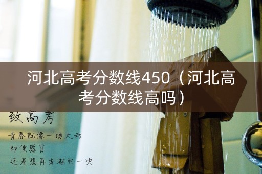 河北高考分数线450（河北高考分数线高吗）