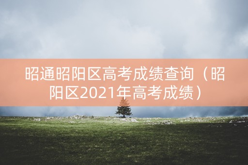 昭通昭阳区高考成绩查询（昭阳区2021年高考成绩）