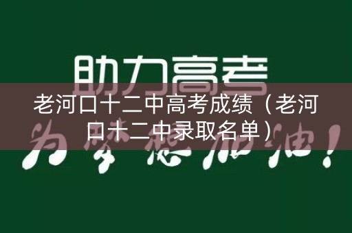 老河口十二中高考成绩（老河口十二中录取名单）