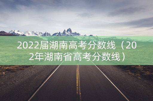 2022届湖南高考分数线（202年湖南省高考分数线）