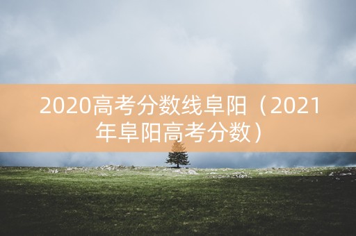 2020高考分数线阜阳(2021年阜阳高考分数) 2020高考分数线阜阳(2021年阜阳高考分数)