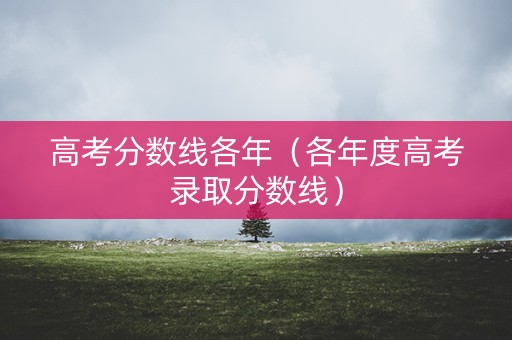 高考分数线各年（各年度高考录取分数线）