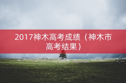 2017神木高考成绩（神木市高考结果）