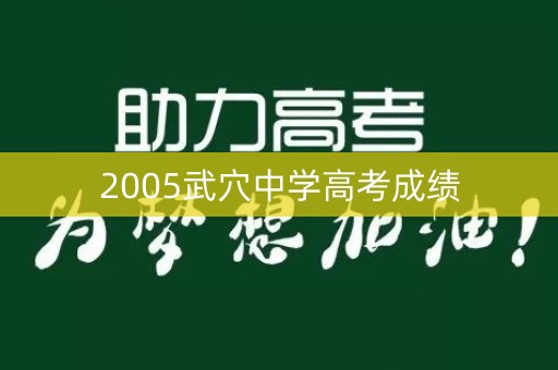 2005武穴中学高考成绩