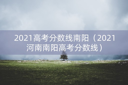 2021高考分数线南阳（2021河南南阳高考分数线）