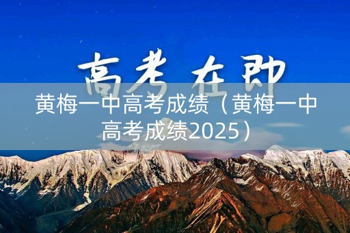 黄梅一中高考成绩（黄梅一中高考成绩2025）