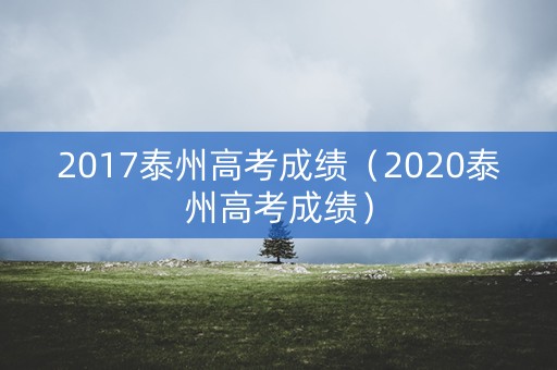 2017泰州高考成绩(2020泰州高考成绩) 2017泰州高考成绩(2020泰州高考成绩)