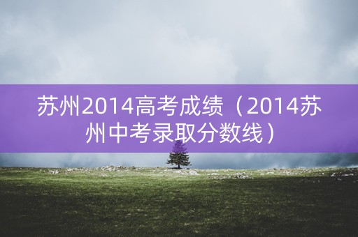 苏州2014高考成绩（2014苏州中考录取分数线）