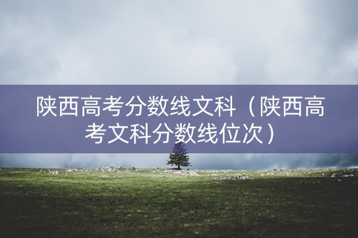 陕西高考分数线文科(陕西高考文科分数线位次) 陕西高考分数线文科(陕西高考文科分数线位次)