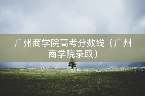广州商学院高考分数线(广州商学院录取) 广州商学院高考分数线(广州商学院录取)