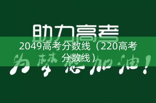 2049高考分数线（220高考分数线）