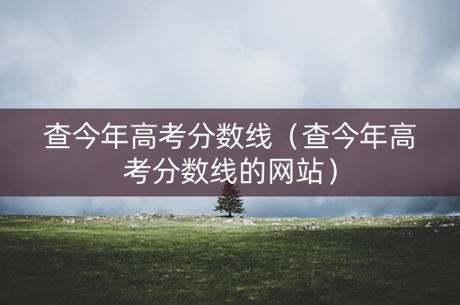 查今年高考分数线（查今年高考分数线的网站）