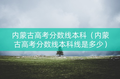 内蒙古高考分数线本科（内蒙古高考分数线本科线是多少）