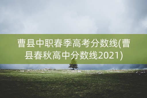 曹县中职春季高考分数线(曹县春秋高中分数线2021) 曹县中职春季高考分数线(曹县春秋高中分数线2021)