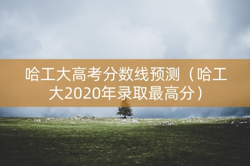 哈工大高考分数线预测(哈工大2020年录取最高分) 哈工大高考分数线预测(哈工大2020年录取最高分)