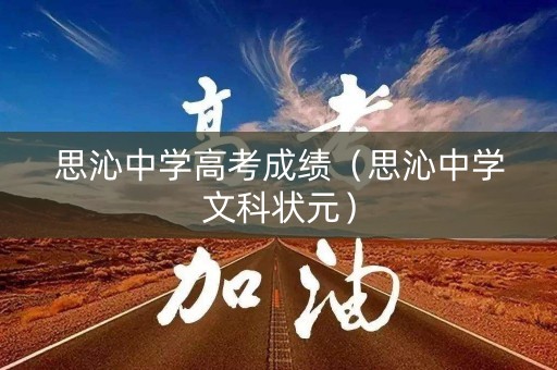 思沁中学高考成绩（思沁中学文科状元）