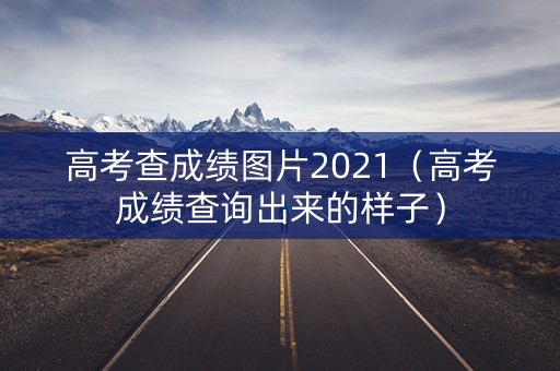 高考查成绩图片2021（高考成绩查询出来的样子）