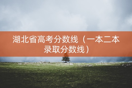 湖北省高考分数线（一本二本录取分数线）