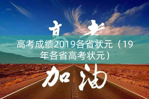 高考成绩2019各省状元（19年各省高考状元）