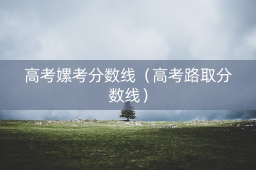高考嫘考分数线(高考路取分数线) 高考嫘考分数线(高考路取分数线)