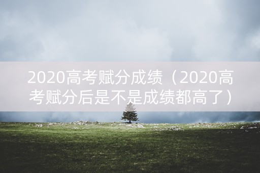 2020高考赋分成绩（2020高考赋分后是不是成绩都高了）