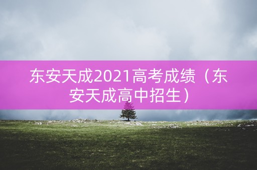 东安天成2021高考成绩（东安天成高中招生）