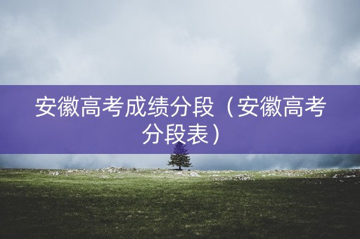 安徽高考成绩分段(安徽高考分段表) 安徽高考成绩分段(安徽高考分段表)