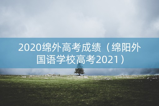 2020绵外高考成绩（绵阳外国语学校高考2021）