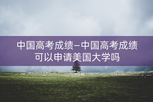 中国高考成绩—中国高考成绩可以申请美国大学吗