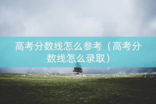 高考分数线怎么参考（高考分数线怎么录取）