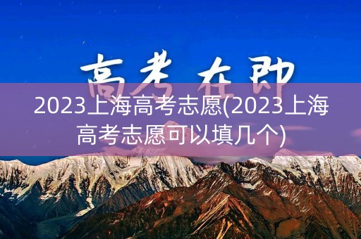 2023上海高考志愿(2023上海高考志愿可以填几个) 2023上海高考志愿(2023上海高考志愿可以填几个)