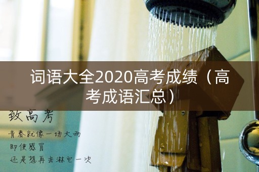 词语大全2020高考成绩（高考成语汇总）