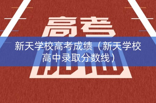 新天学校高考成绩（新天学校高中录取分数线）