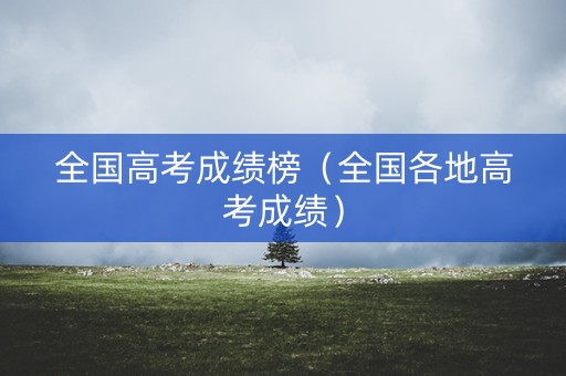 全国高考成绩榜（全国各地高考成绩）