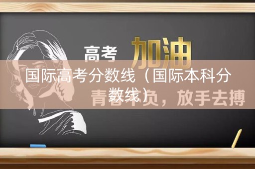 国际高考分数线（国际本科分数线）