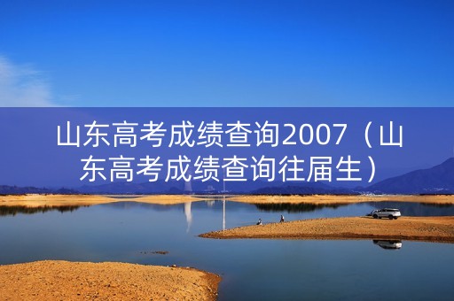 山东高考成绩查询2007（山东高考成绩查询往届生）