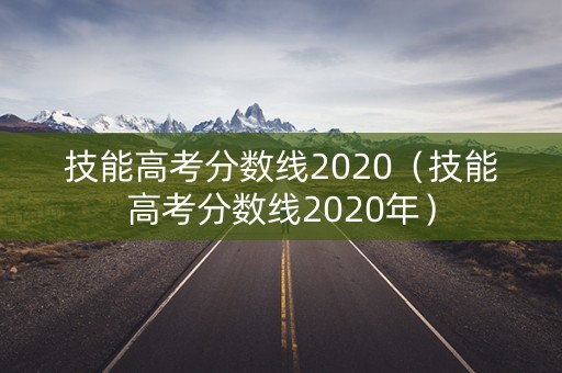 技能高考分数线2020（技能高考分数线2020年）
